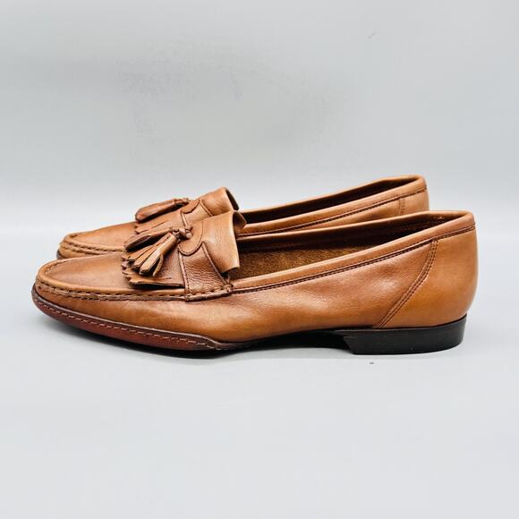 Bruno Magli Shoes Men 10 Brown Leather Kiltie Tassel Loafer Oxford Moc Toe Dress main image 9